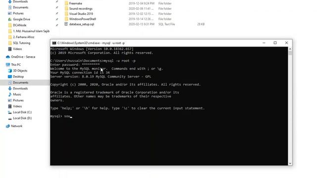 Execute SQL script from command prompt смотреть онлайн