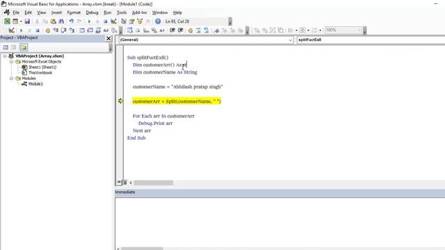 Split Function Array-8 Excel VBA Part-24 (full hindi tutorial) смотреть онлайн