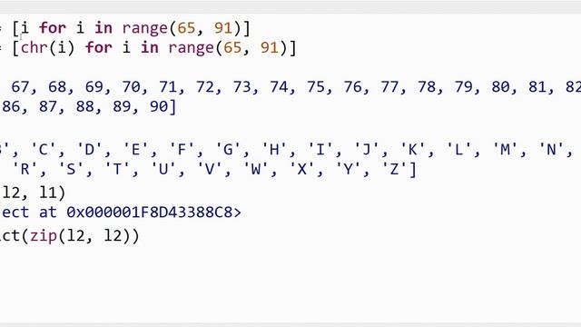 Example: Dictionaries in Python, zip function смотреть онлайн
