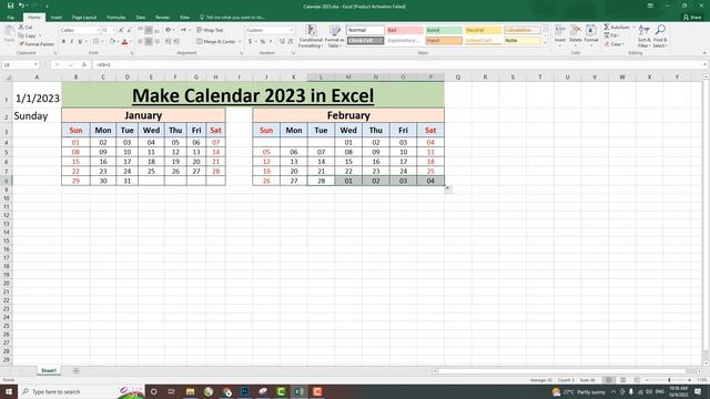 How to make calendar of year 2023 in Excel || Calendar 2023 || in Excel in Urdu Hindi Language смотреть онлайн