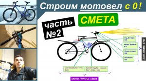 Строим мотовел ("веломопед") с нуля - Часть 2. Детали + цены (смета)