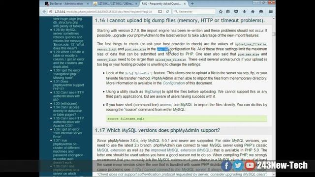 how to change max file size on phpmyadmin смотреть онлайн