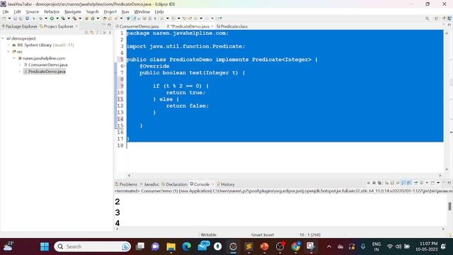 Consumer, Predicate & Supplier in Java8 By Naren смотреть онлайн