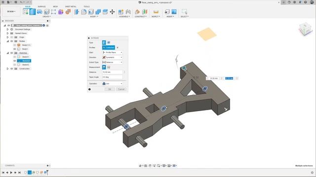 Команда Fusion 360 - Extrude смотреть онлайн