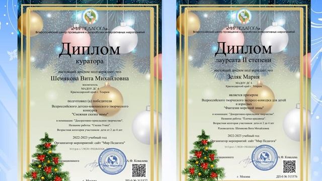 Интернет портфолио воспитателя МАДОУ ДС №4 Шемяковой Виты Михайловны смотреть онлайн