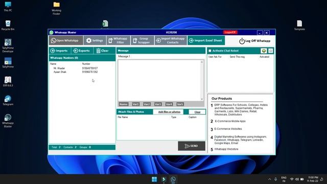 WhatsApp Blaster - Now Send Transactional (Dynamic) Messages on Using Excel Sheet. смотреть онлайн