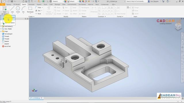 Inventor HSM 2020 Tutorial #33 | Mill 2.5D & Post NC Code смотреть онлайн