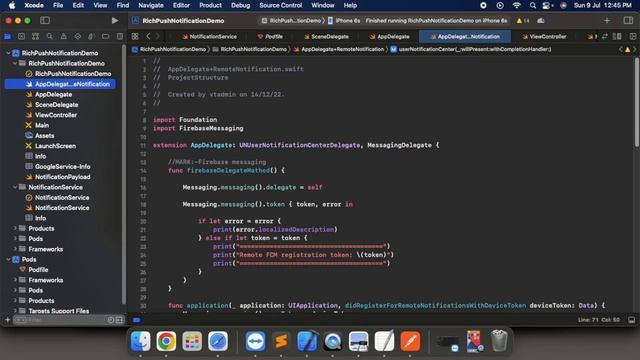 Rich Push Notification | Firebase | Xcode | Swift | iOS Tutorial | 2023 смотреть онлайн