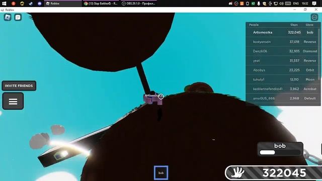 Я...ПОЛУЧИЛ...БОБА!... (играю в Slap Battles) смотреть онлайн