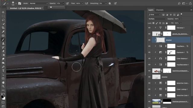 Vintage Car Night - Photoshop Manipulation Tutorial смотреть онлайн