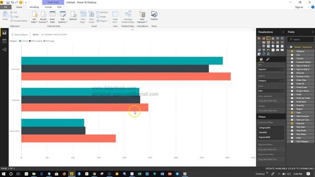 How to Create Group or Clustered Bar Chart in Power BI смотреть онлайн