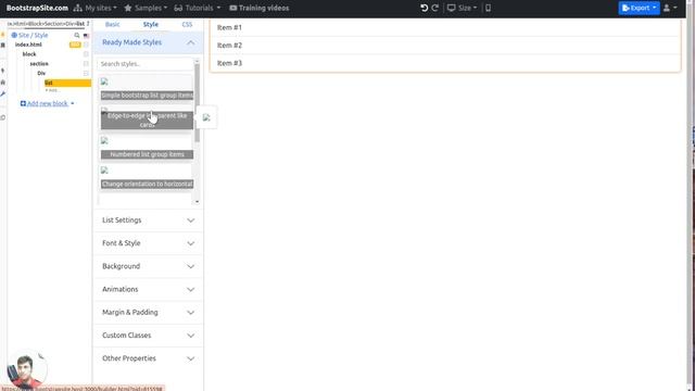 How to add list element in Bootstrap 5 builder смотреть онлайн