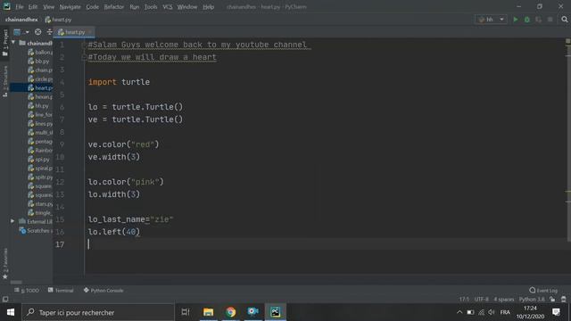 Python Tutorial -How to draw a heart смотреть онлайн