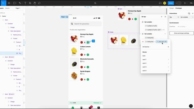 Figma variables - Add to Cart Checkout Interaction смотреть онлайн