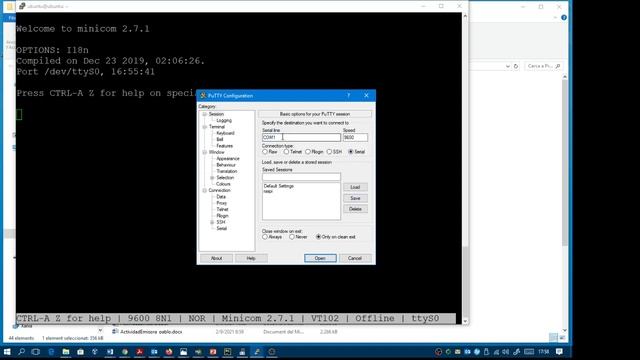 UART communication between PC and RPi using minicom смотреть онлайн