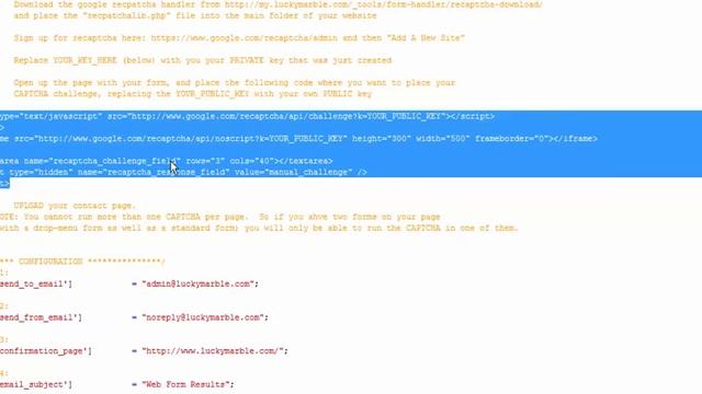 Configure the process_form.php script (v1.6) with Google reCAPTCHA смотреть онлайн
