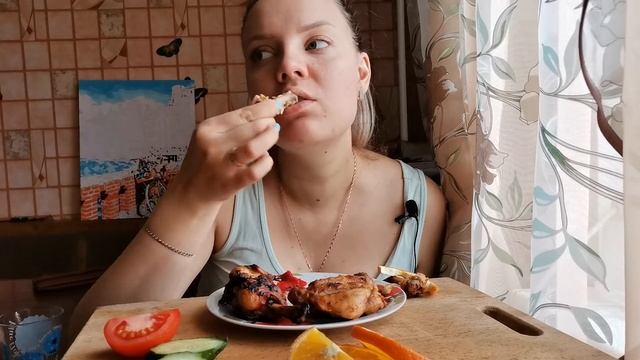 Мукбанг. Mukbang. Шашлык, овощи??? смотреть онлайн