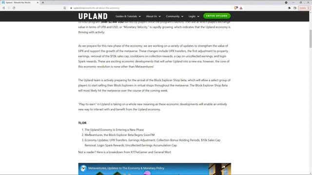 UPLAND Metaverse - BREAKING NEWS - Direct UPX Transfer quietly enabled смотреть онлайн
