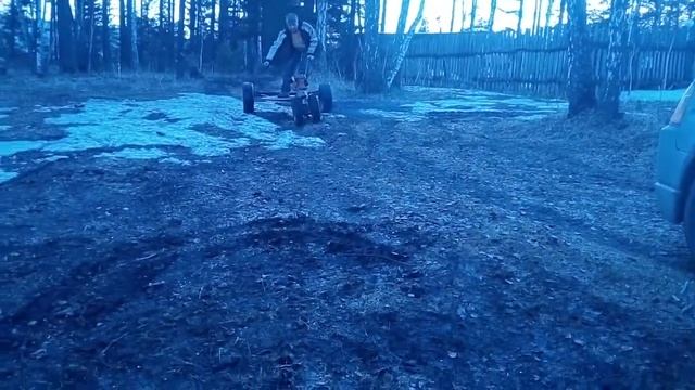Первый выезд мотокультиватора с прицепом. смотреть онлайн