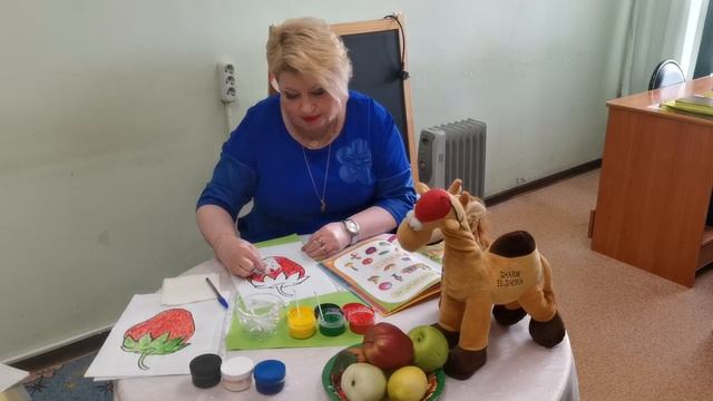 Мастер-класс для детей 3-4 лет из цикла «Волшебные ладошки» - тема: «Клубника» (рисование) смотреть онлайн