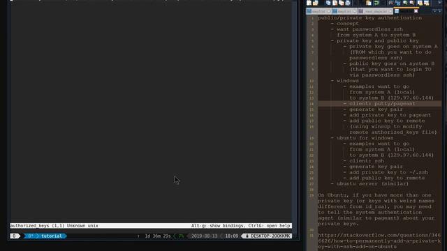 MCLab Tutorial 9: Public/Private Key Authentication -- SSH without a password (Linux and Windows) смотреть онлайн