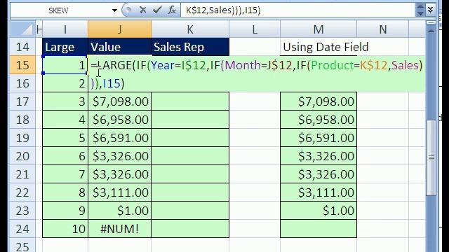 Excel Magic Trick # 162: LARGE IF & INDEX w 4 Criteria смотреть онлайн