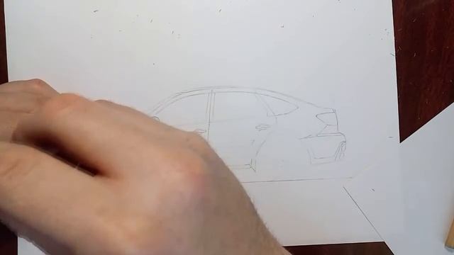 Рисуем Ладу Гранту лифтбек тюнинг, как нарисовать машину смотреть онлайн