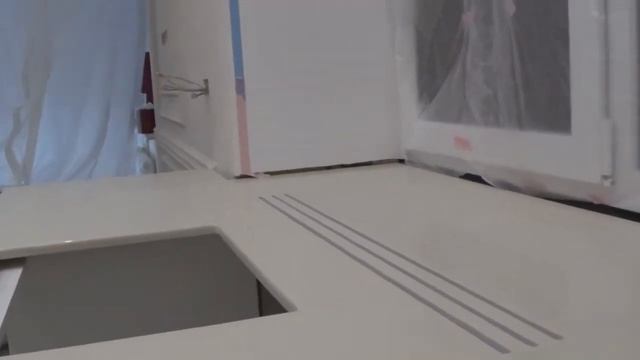 Столешница из агломерата. Неправильно сделали отверстие под мойку. смотреть онлайн