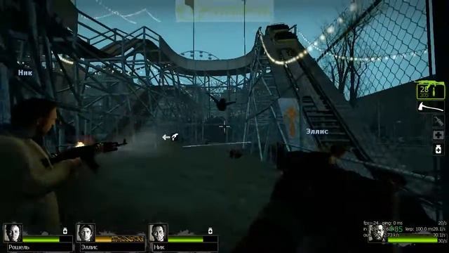 Left4dead2 | С бензопилой на Американских горках!!!! смотреть онлайн