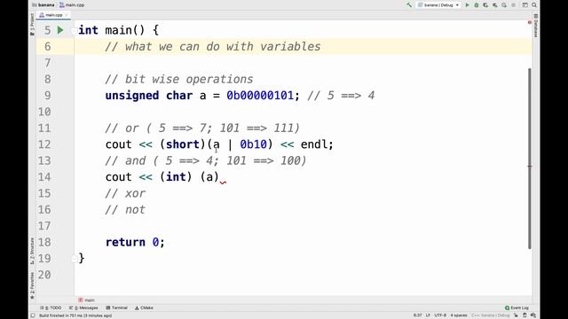 C++ variables, pointers, bitwise operations, arrays, vectors, and conditions смотреть онлайн