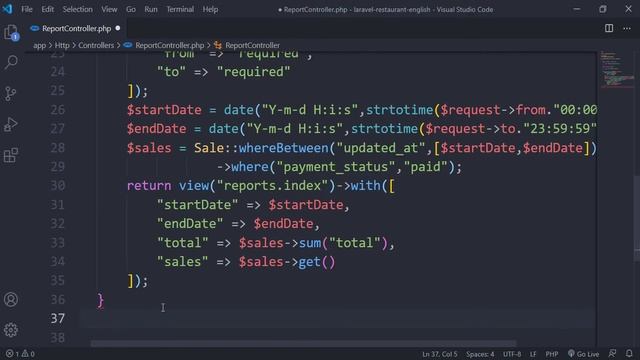 Laravel Restaurant Management System -17- (generating reports part 1) смотреть онлайн