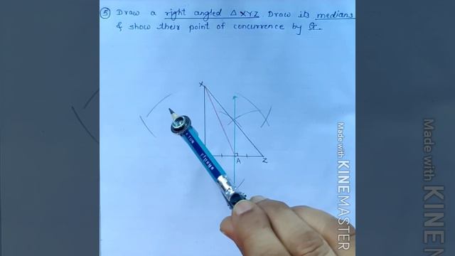 Medians in Right Angled Triangle | Point of Concurrence. смотреть онлайн
