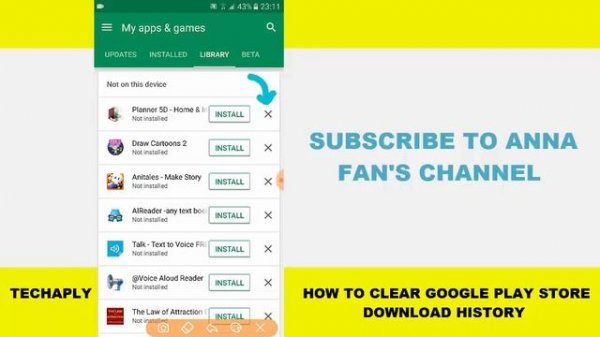 How to Clear Google Play Store Download History
