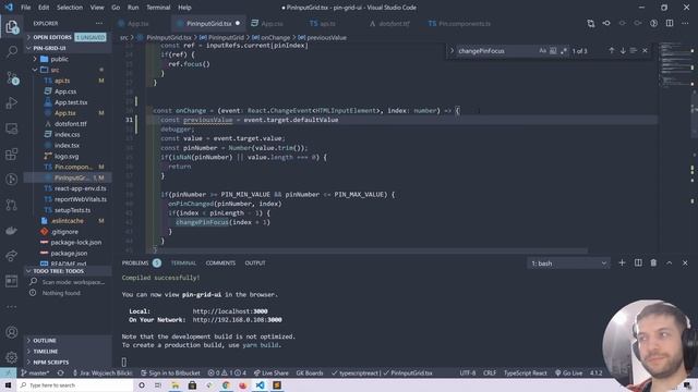 Pin Input ReactJS, TypeScript - Fixing the input - Part 5 смотреть онлайн