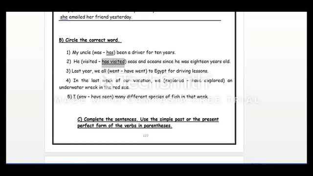 applying on present perfect Vs past simple English prim4 смотреть онлайн