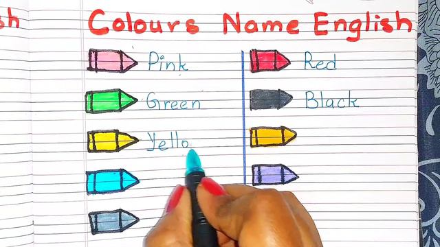 Colour Name। Colours Name। Write colours name english।🟣🔺️🟩🔷️▫️▪️🔸️🟫 смотреть онлайн