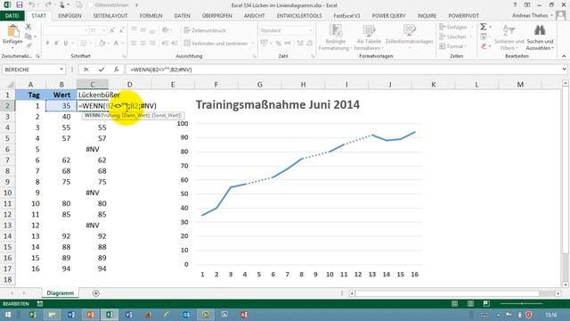 Excel # 534 - Lücken im Liniendiagramm auffüllen смотреть онлайн
