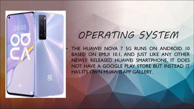 QUICK SPECIFICATION FOR HUAWEI NOVA 7 5G смотреть онлайн