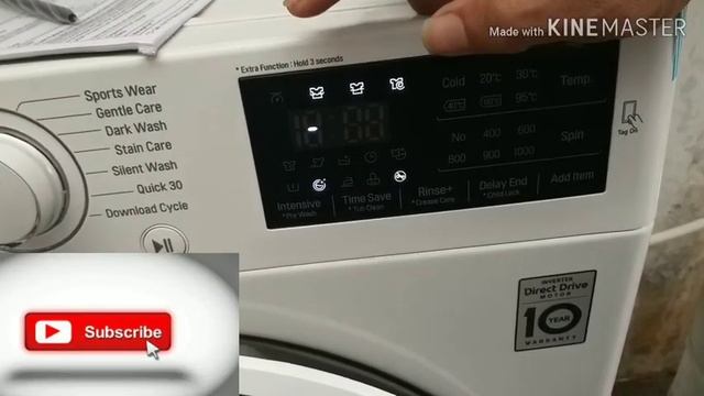 LG Steam Washing Machine | Tub Clean demo смотреть онлайн