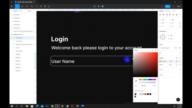 Mobile Login Screen Design in Figma | Figma App Design | Anas Graphics смотреть онлайн