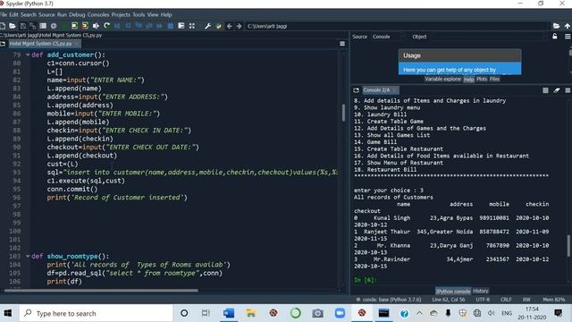 HOTEL MANAGEMENT SYSTEM Project in PYTHON & MYSQL Class XII-Project Development in PYTHON & MYSQL смотреть онлайн