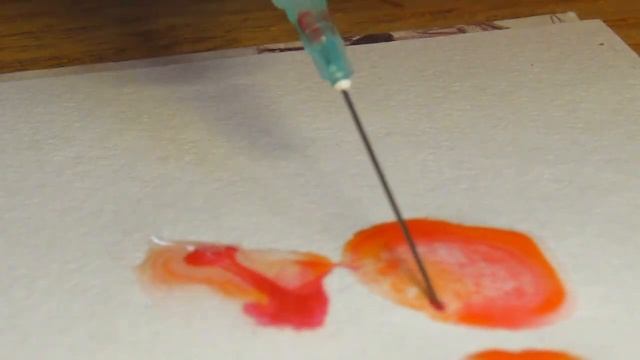 Нанесение акварели шприцом смотреть онлайн