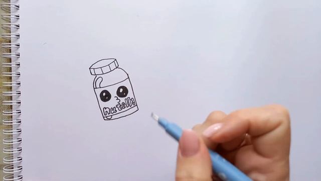 Как нарисовать Нутеллу. Простые уроки для детей и начинающих художников