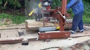 3D дисковая пилорама с бензиновым двигателем.