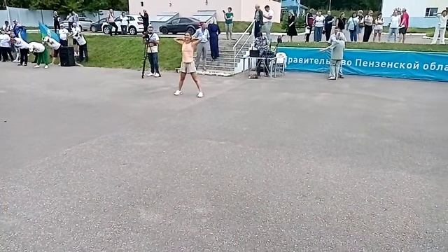 Разминка для пенсионеров на Спортакиаде пенсионеров. смотреть онлайн