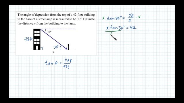 Find Distance Given Height of Building (Use Tangent) смотреть онлайн