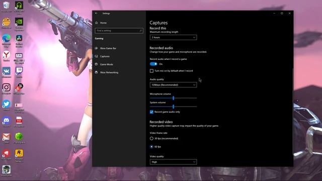 Как изменить качество записи рекордера xbox game bar смотреть онлайн