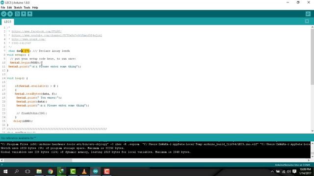 Lecture 11 Serial Communication read multiple bytes in arduino смотреть онлайн