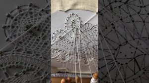 Кружевоплетение на коклюшках. Переход из сетки в полотнянку.