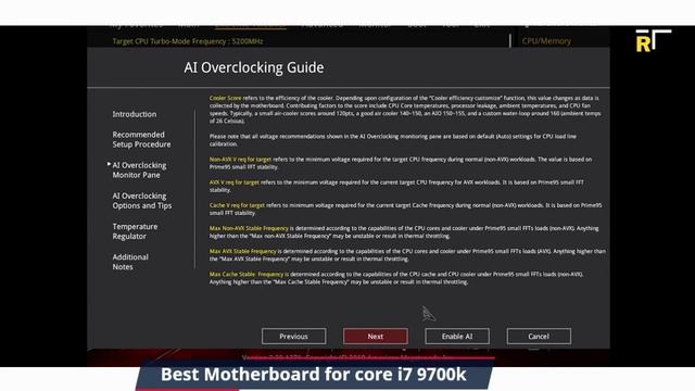 Best Motherboard for core i7 9700k